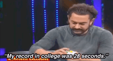 Like a boss, he managed to solve one on the show in under a minute... WHILE answering questions.