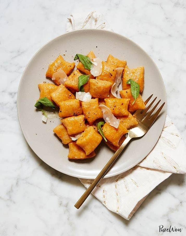 You've never had gnocchi like this before. Carrots take the place of potatoes in this light and airy recipe that gets dressed in a sauce of butter, garlic, and sage. Get the recipe.