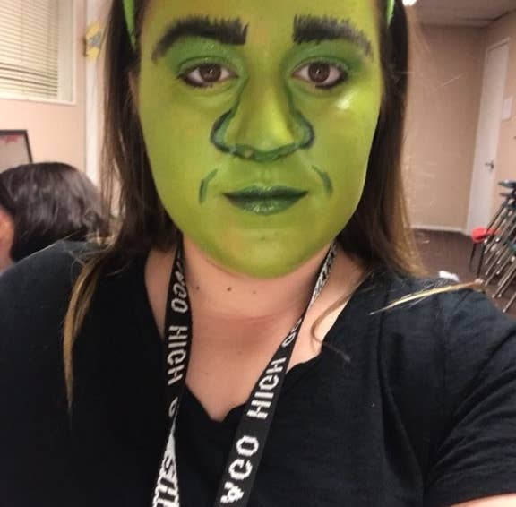 The teen said that the first thing she thought of was how she was going to address the looking-like-an-ogre situation. “I don’t even know what to say to him to make him realize that I’m not like — crazy," she said. Although she prepped her explanation, the high schooler said that the officer never asked her about the Shrek look. Haylee described being pulled over in that makeup as the "worst-case scenario." She said that the officer was "startled" by her face. BuzzFeed News has reached out to the Corona Police Department for comment.