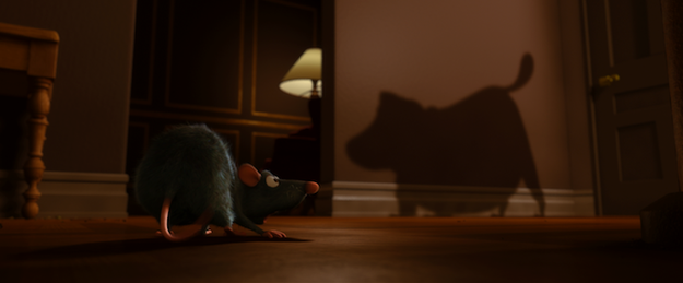 And in Ratatouille, for example, there are Easter eggs like this one, which makes a reference to Up.