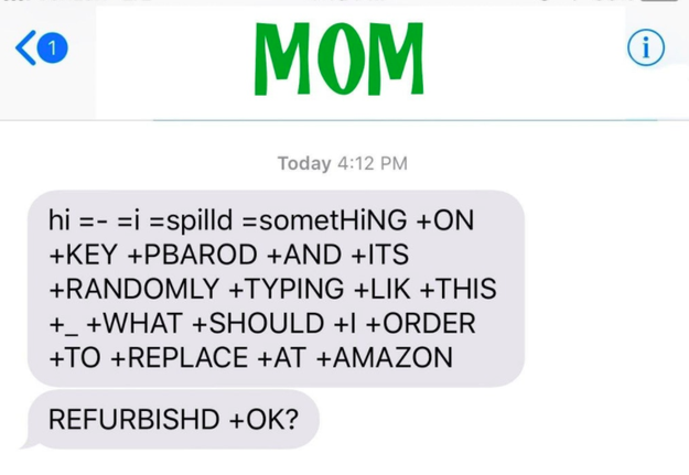 This mom, who is having some trouble.