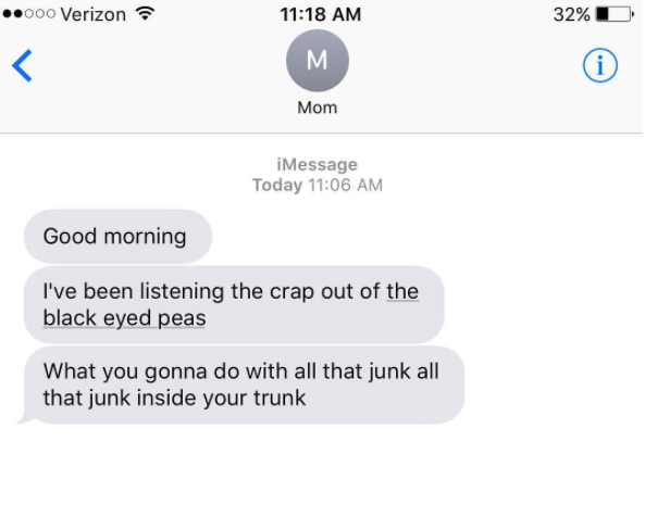 This mom, who just can't stop jamming to the Black Eyed Peas.