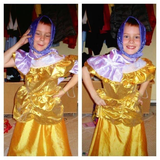 I looked fabulous in all my girlfriend's Disney princes costumes. —mischap2