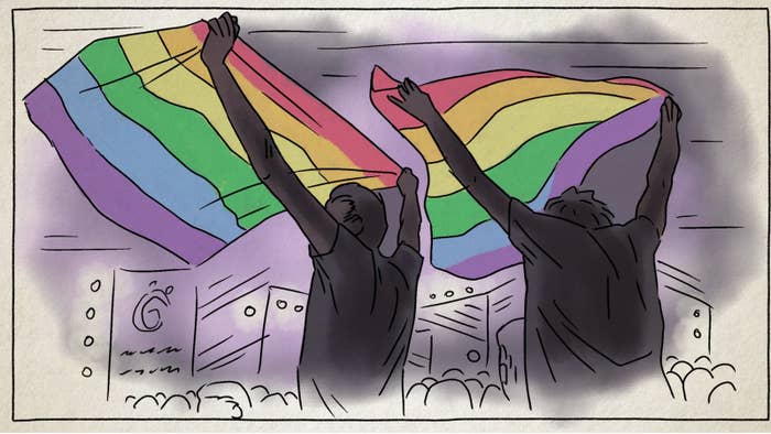 Just a few weeks ago on September 22, 2017 a group of Egyptians raised a rainbow flag at a Mashrou’ Leila concert.This led to the widest crackdown and arrests of LGBT individuals in Egypt. 59 arrests were charged on the basis of “engaging in promoting debauchery” and 2 of these arrests were also charged with belonging to a “banned group”.