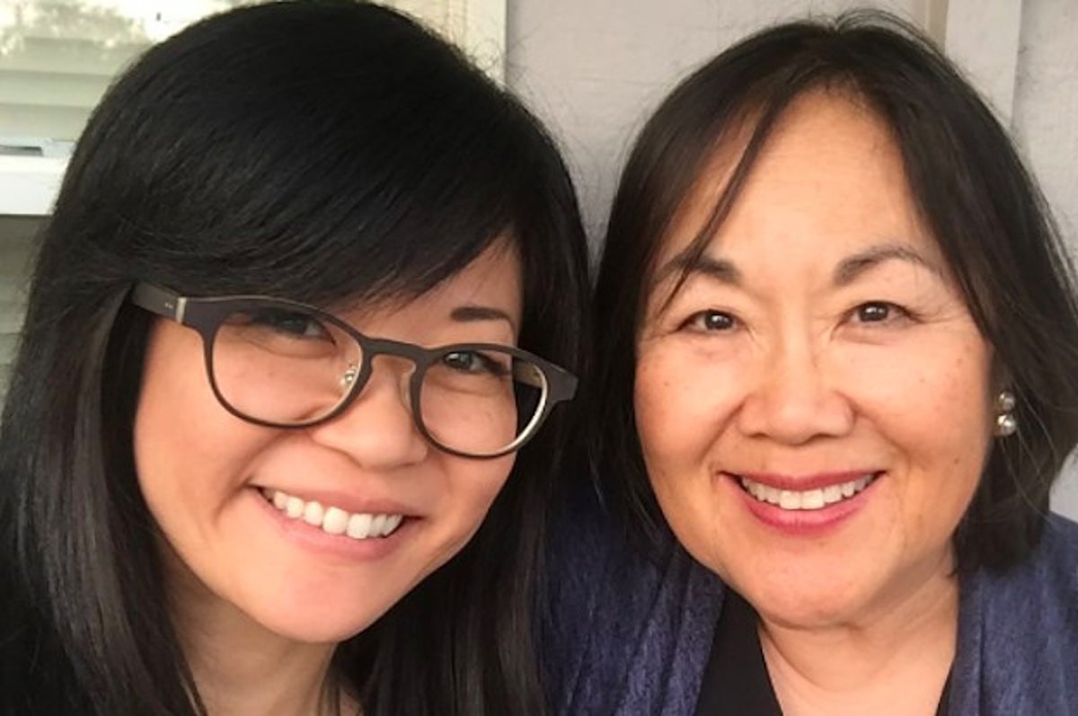 Keiko Agena with her mother