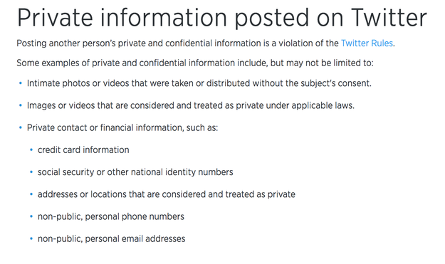 Both tweets violate Twitter’s rules, which do not allow posting someone’s private information including national ID numbers, addresses, and personal phone numbers.
