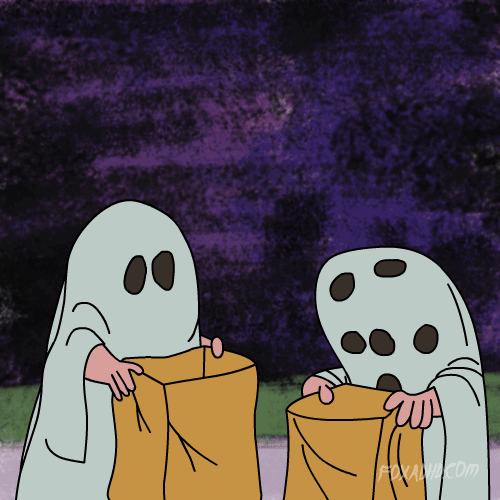 Kids would dress up as ghosts and other fun costumes in an attempt to ~blend in~ with evil spirits.