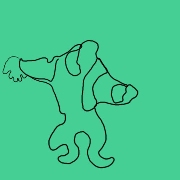 もし どのキャラクターか当てることができたら 褒めてあげる 一筆書きされたディズニーキャラクター