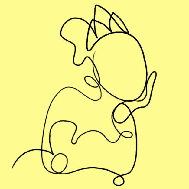 もし どのキャラクターか当てることができたら 褒めてあげる 一筆書きされたディズニーキャラクター もし どのキャラクターか当てることができたら 褒めてあげる 一筆書きされたディズニーキャラクター