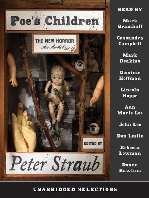 Edited by Peter StraubAn electrifying collection of contemporary literary horror, with stories from twenty-five writers representing today's most talented voices in the genre.Horror writing is usually associated with formulaic gore, but New Wave horror writers have more in common with the wildly inventive, evocative spookiness of Edgar Allan Poe than with the sometimes-predictable hallmarks of their peers. Showcasing this cutting-edge talent, Poe's Children now brings the best of the genre's stories to a wider audience. Crossing boundaries and packed with imaginative chills, Poe's Children bears all the telltale signs of fearless, addictive fiction