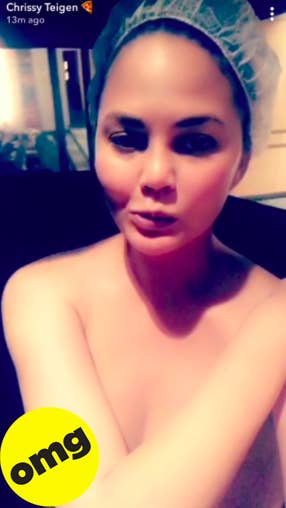 Chrissy Teigen Accidentally Flashed Her Nipple On Snapchat, And