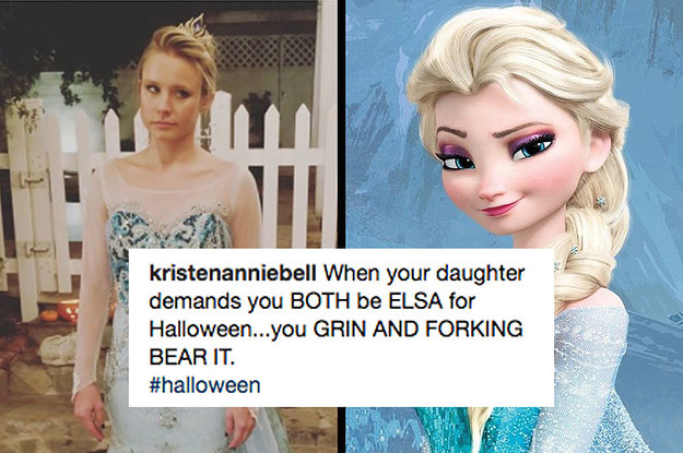 Kristen Bell's Daughter Made Her Dress Up As Elsa For Halloween