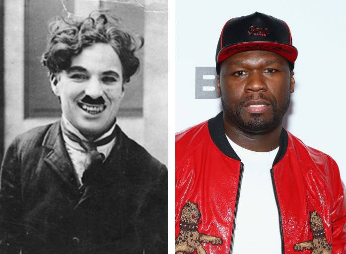 Though they're thought of as living in very different times, Chaplin died on Dec. 25, 1977... Roughly two and a half years after Curtis Jackson, aka 50 Cent, was born.