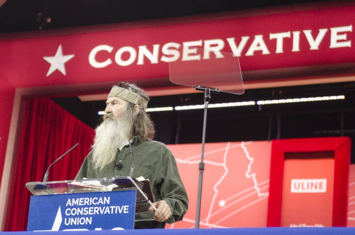 Phil Robertson at the 42nd annual Conservative Political Action Conference at the Gaylord National Resort Hotel and Convention Center on February 27, 2015, in National Harbor, Maryland.
