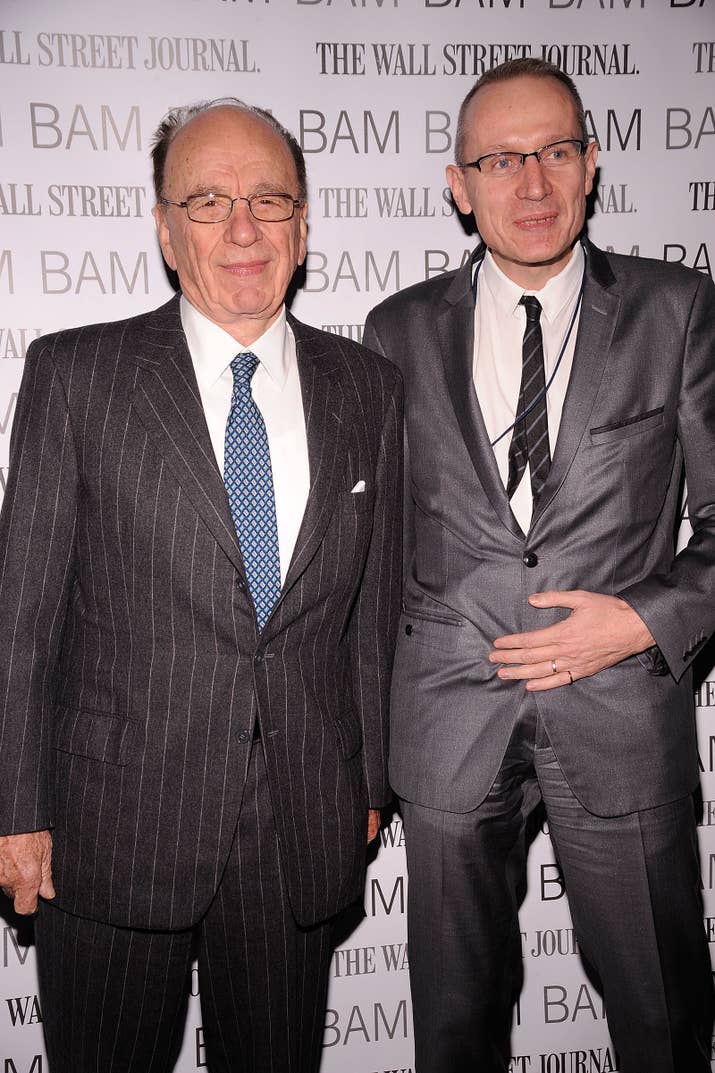 Rupert Murdoch (left) and Robert Thomson attend the BAM Belle Reve Gala at the Brooklyn Academy of Music, New York City, on Dec. 3, 2009.