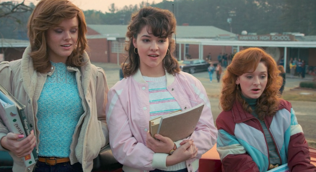 Over the weekend, Season 2 of Stranger Things transported us back to the '80s in Hawkins, Indiana, where yes, okay, a lot of spooky things keep happening — but at least the fall fashion is always on point.