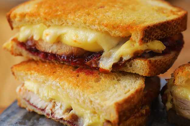 Turkey Brie Grilled Cheese With Cranberry Compote