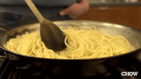 It actually works! The shallower pan means you'll use less water, and it'll boil quicker. —gracer44b97a530This video actually recommends putting the pasta in the pan while the water is cold.