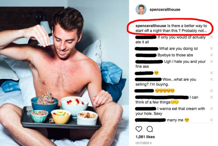 His caption was "Is there a better way to start off a night than this ? Probably not..."That was so out of character for me (and the random space between the word "this" and the question mark KILLED me to publish), but luckily none of my followers figured out what I was doing.