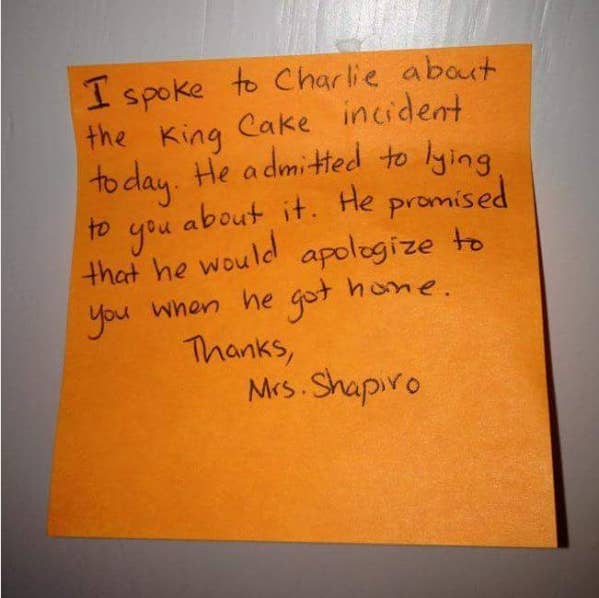 Top 123 + Funny notes to teachers from parents