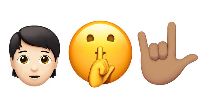 Every year, the Unicode Consortium, the organization that handles new emoji proposals, approves a new class of smileys and symbols that tech companies like Apple, Twitter, Samsung, and Facebook often bring to their platforms. Last November, the group accepted 56 new emojis — and some of those additions are finally slated to show up on your iPhone.Apple gave BuzzFeed News an exclusive look at its latest set of iOS emojis, which includes an androgynous person, a male fairy, a takeout box, a "shh" smiley, "I love you" in American Sign Language, a bevy of mystical creatures, and an orange heart, which completes that emoji's full rainbow of colors. These new emojis will be rolling out globally on Monday, October 9, as a part of the second public beta of iOS 11.1. Based on earlier releases of iOS, users should expect the emojis in the official version of iOS 11.1 at the end of October or early November. They join an earlier set announced in July, which includes the breastfeeding, woman with headscarf, and vomiting emojis. They're the latest crop of Apple's hyper-realistic emojis, which were introduced in iOS 10 last year. (Google also redesigned emojis for Android users, and unveiled the new icons in September.)If you're interested in trying out Apple's latest software updates before their wide release, you can sign up for the company's beta program — but beware, you may encounter some bugs and you should definitely back up your device before you do.