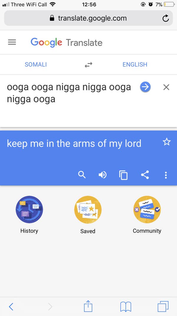 Google Translate Thinks Ooga Booga Wooga Is Somali And People