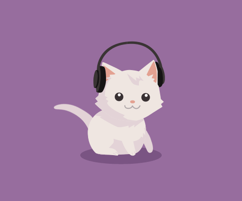 Headphone cat