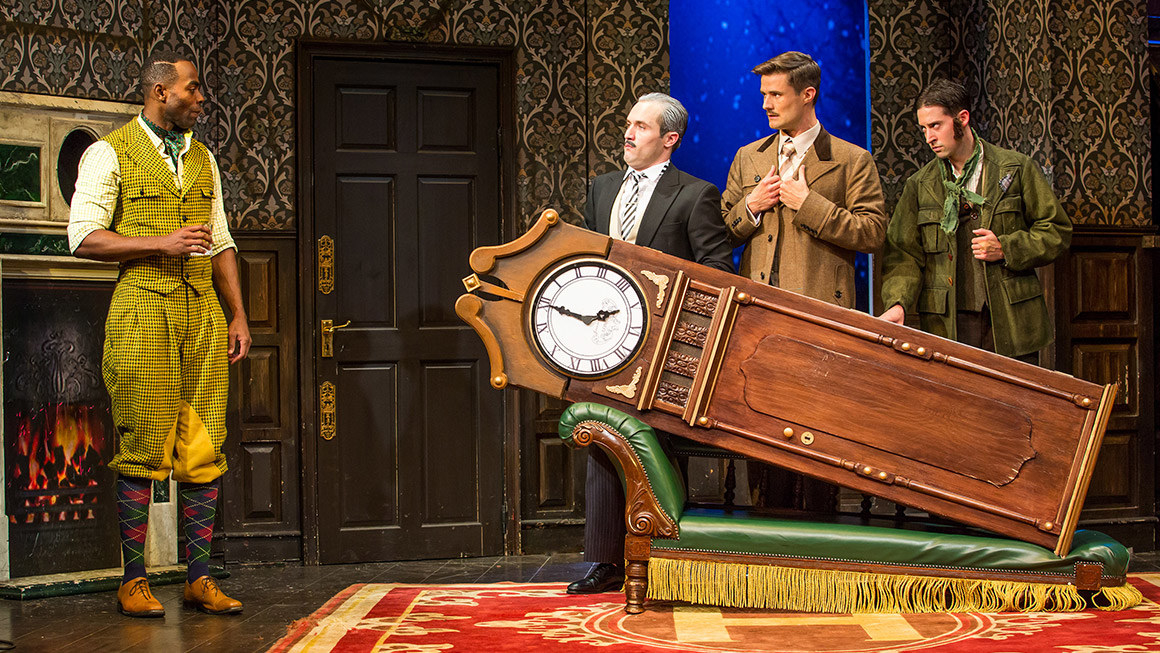 Now playing at the Lyceum Theatre on Broadway, The Play That Goes Wrong - the winner of the Olivier Award for Best New Comedy - is the ultimate slapstick that will make you burst out in laughter. There is a play within this play (meta, yes?) - it begins with the director of the "Cornley University Drama Society," played by Mark Evans, who introduces a 1920s murder mystery called The Murder at Haversham Manor. As the title of the play (the actual play, that is) suggests, everything you can imagine goes wrong.