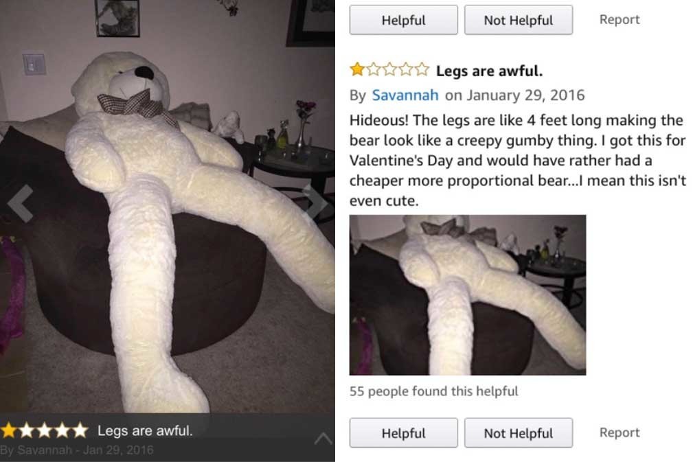 Giant teddy bear long on sale legs