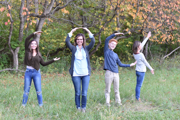 The mom who made the mistake of trusting her kids to spell out "love" with her.