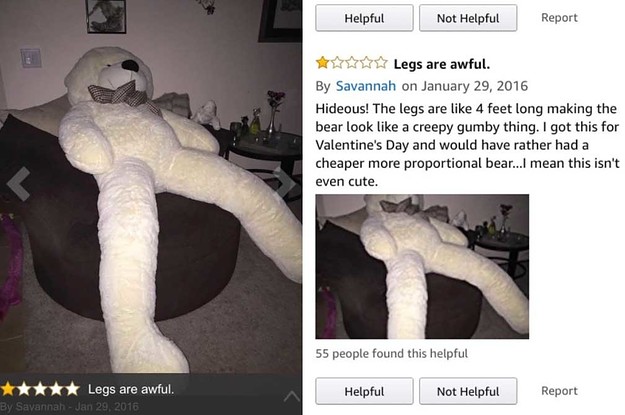 stuffed bear with long legs