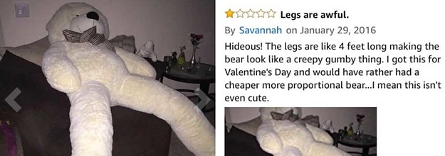 This Giant Teddy Bear Has Ridiculously Long Legs And People Can't