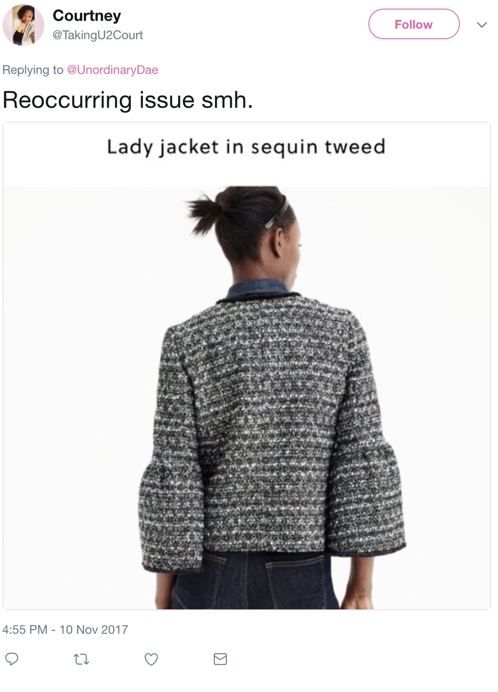 J crew 2025 ad black hair