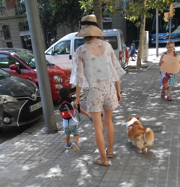 This woman who let her dog off-leash, but not her kid.