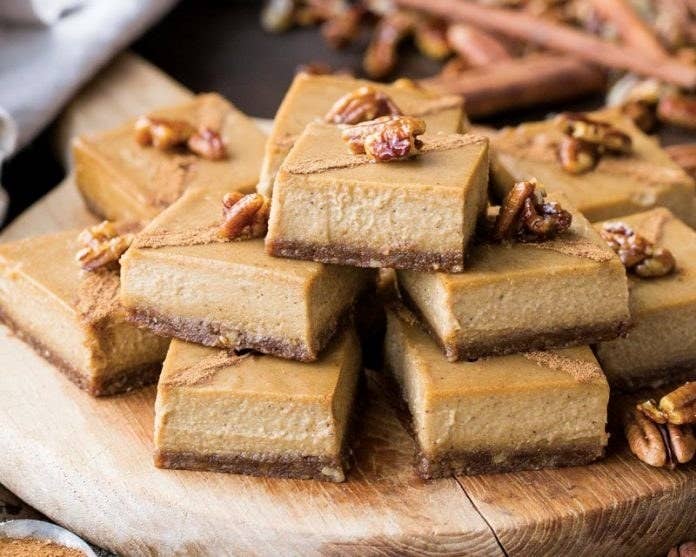 Not only are these cheesecake bars gluten-free and vegan, they also don't take up any oven space to make (because they're no-bake). Get the recipe here.