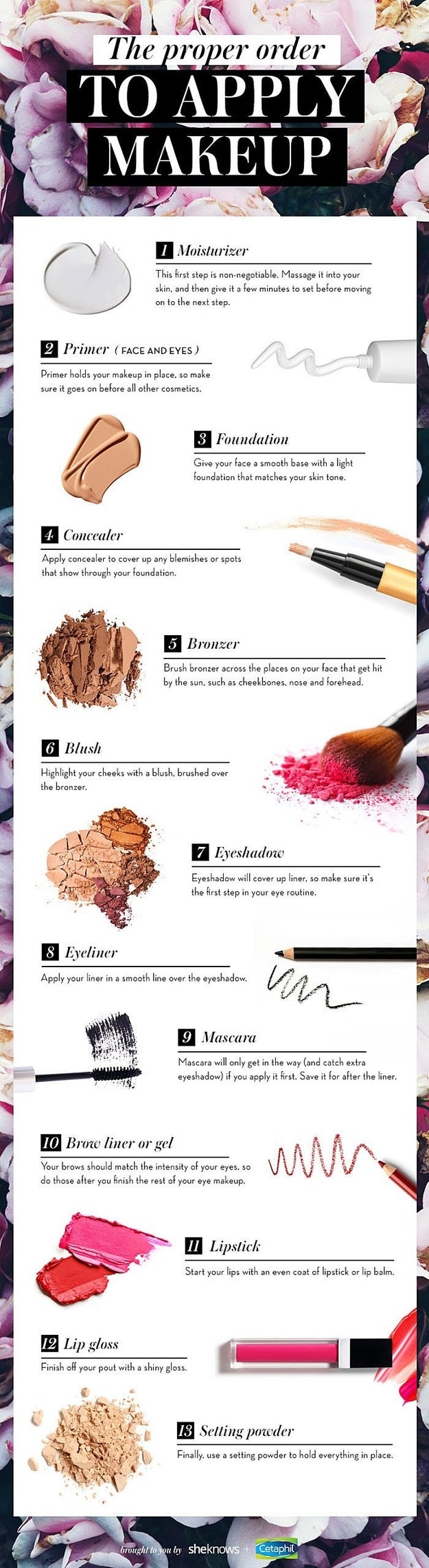 Apply foundation before concealer to catch whatever the foundation didn't cover.