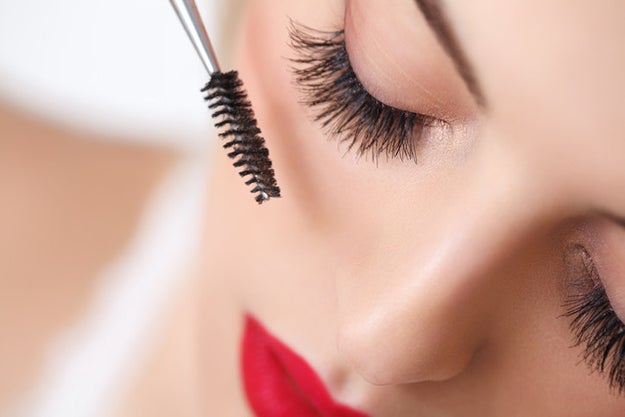 Blink your lashes on a square of toilet paper to catch excess mascara before it smears all over your cheeks.