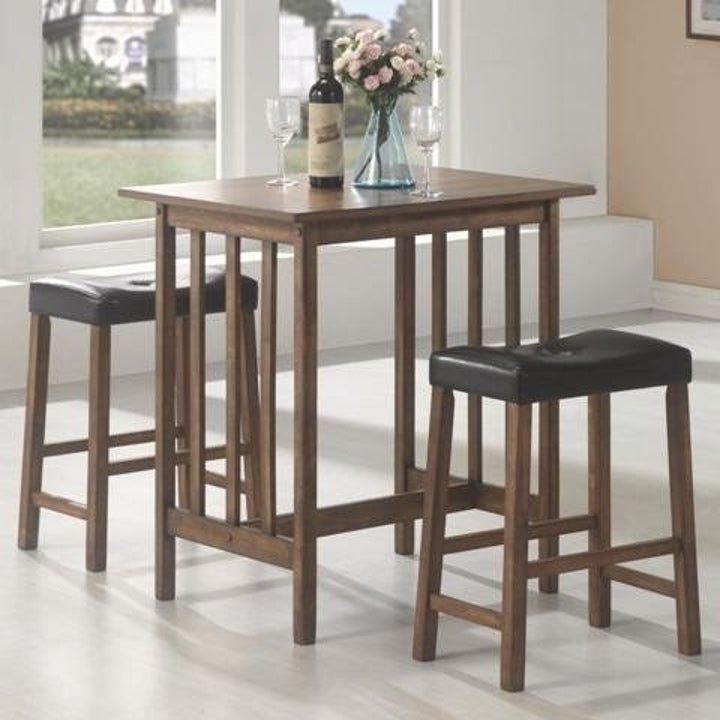 dining table with matching stools