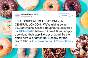 krispy kreme delivery just eat