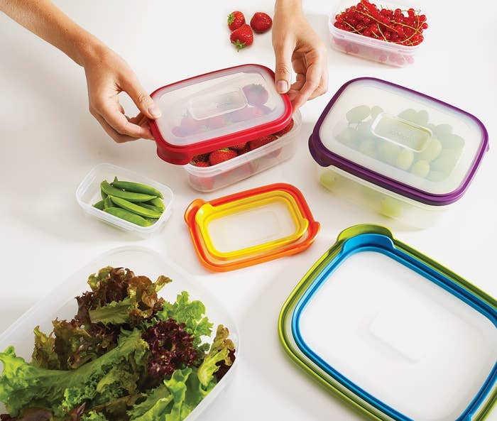 Set Of 4 Collapsible Silicone Food Storage Container With Bpa Free, Leftover  Meal Box With Airtight Plastic Lids For Kitchen,microwave & Freezer & Dis