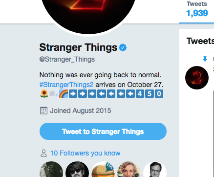 Netflix's Twitter bio that makes a LOT more sense now that the season's over: