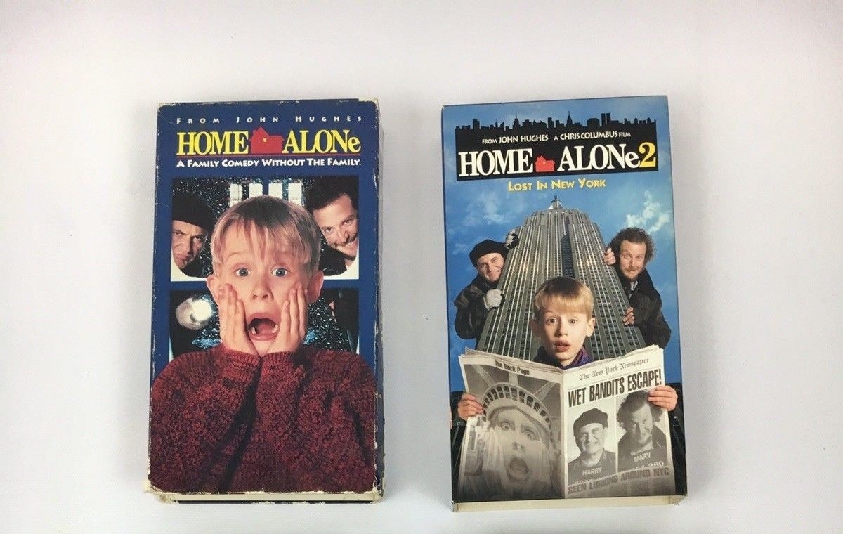 VHS tapes of Home Alone and Home Alone 2: Lost in New York