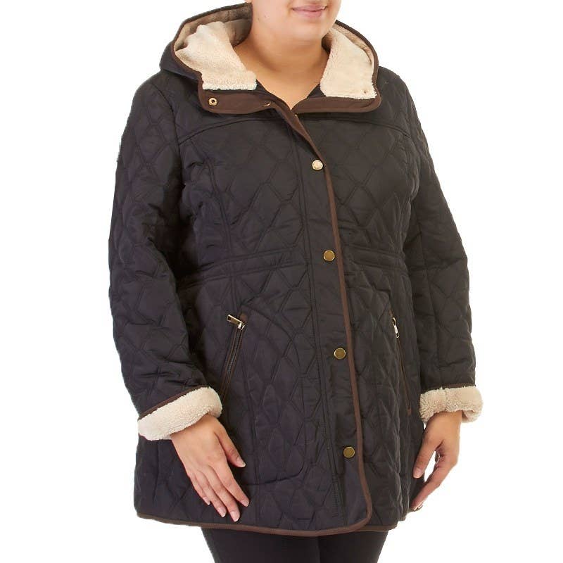 Best Places To Coats And Jackets, Laundry Faux Fur Lined Coat Plus Size