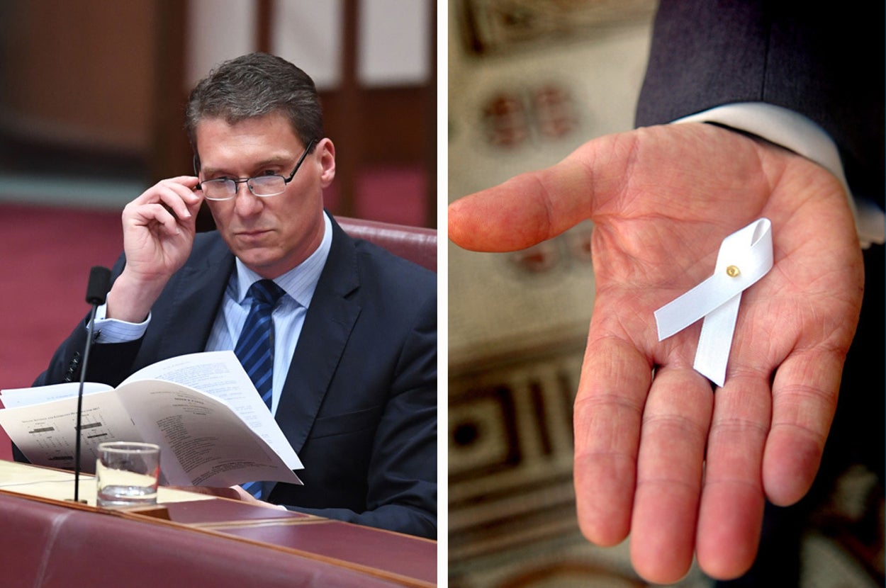 Cory Ribbon Cory Bernardi Dragged White Ribbon For Supporting Safe And Accessible ...