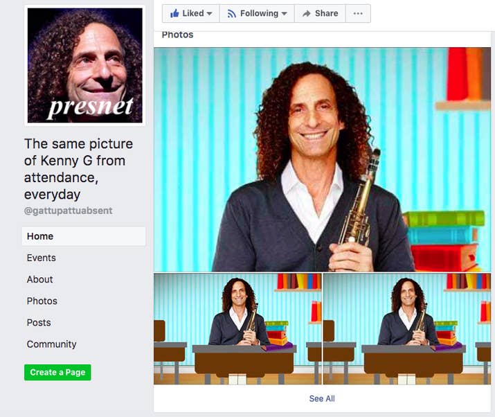 Yes, the eponymous "picture" is Kenny G photoshopped into the classroom from the video.