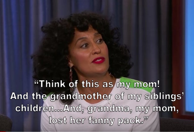 Tracee started off by stating that while, yes, her mom is a living legend, she is also totally a mom and grandma who really LOVES her fanny pack.