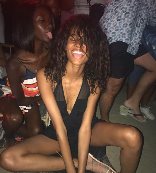 If you don't have a pic like this one of Cindy Bruna and her homegirl Riley Montana, who's not in the show but also a supermodel, then you need new friends.