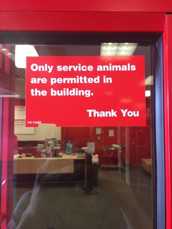 Whoever made this sign for Target, which technically bans all humans from entering.