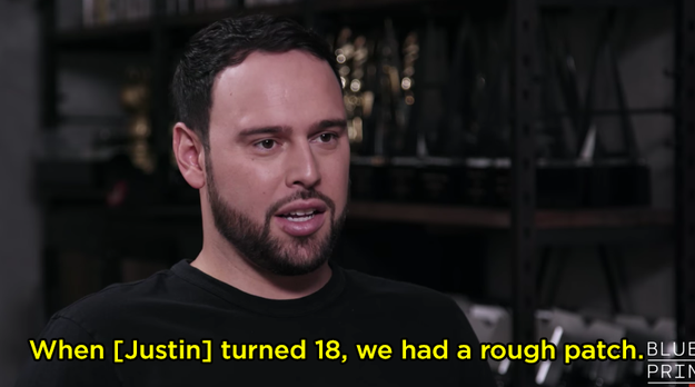 Scooter said it all started when Bieber turned 18.