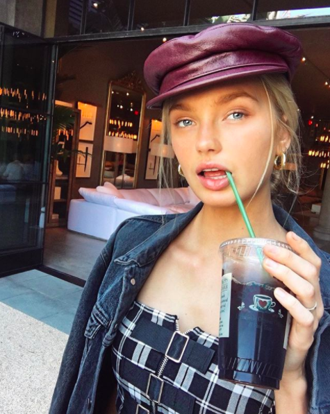 Just like we sometimes fake-drink coffee like Romee Strijd for a good pic.